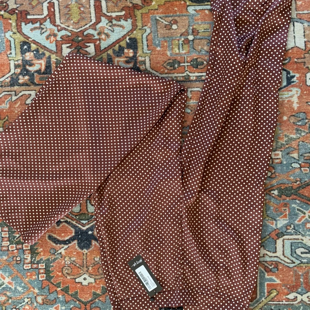 Long Dot Summer Satin Wide-Leg Pants